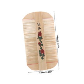 Outanaya 2pcs Natural Bamboo Fine Tooth Comb Super Dense Dandruff Removal and Grooming Comb for Dogs Safe Design for Hair Care and Storage