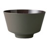 Takenaka Donburi Donburi Corner Dry-Lacquer, Made in Japan, Charcoal, Approx.