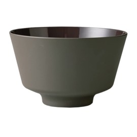 Takenaka Donburi Donburi Corner Dry-Lacquer, Made in Japan, Charcoal, Approx. φ6.1 x 3.8 inches (15.6 x 9.6 cm) T-26628