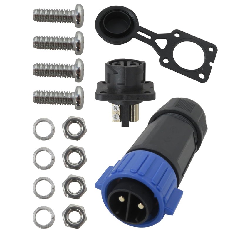 Trolling Motor Plug Receptacle Set - 12V/24V/ 36V/48V Plug for