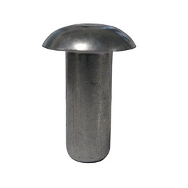 3/8 Dia. X 3/4 Solid 2117-T4 Aluminum Round Head Rivet, Plain Finish (Pack of 1 LB - Approximately 64 Pieces)
