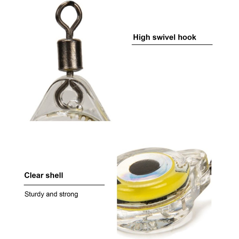 5PCS Lure Light Deep Drop Fishing Lights Strobe Eye Shape