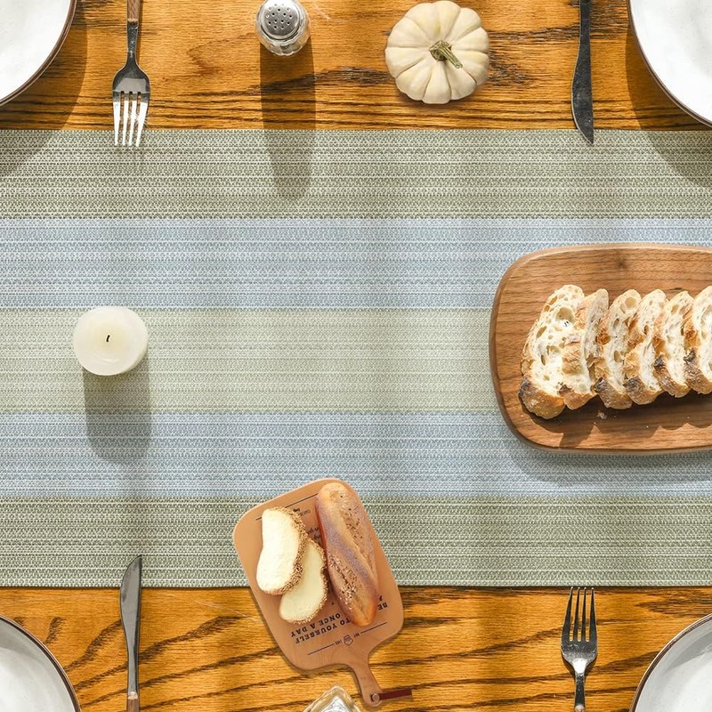 Modern Table Runner Gradient Green Blue Runner 40 x 180