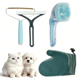 4-in-1 Pet Grooming Kit for Cats & Dogs - Hair Remover Set
