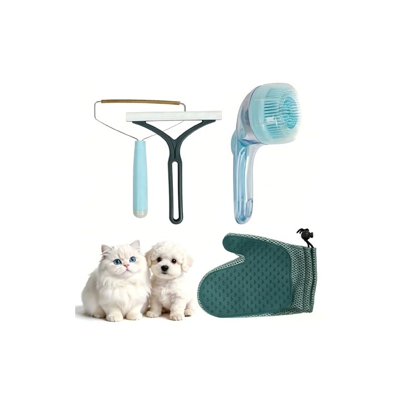 4-in-1 Pet Grooming Kit for Cats & Dogs - Hair