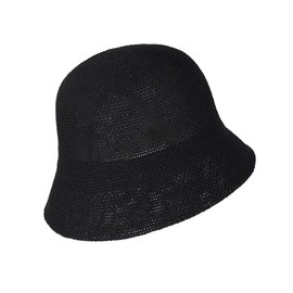 Eigso Women's Woven Mesh Summer Bucket Hats Unisex Foldable Beach Fishing Sun Hat for Woman Man, B3: Black