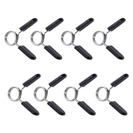 Esforzarse Dumbbell Spring Lock 8 Pcs, 2.5cm Fitness Training Equipment, Grip Handles Barbell Spring Clips for Gym Weight Lifting Yoga Training