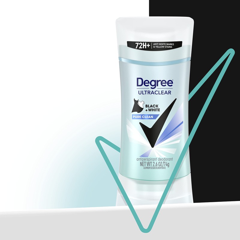 Degree Antiperspirant for Women Protects from Deodorant Stains Pure Clean