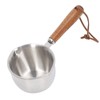 Butter Warmer Stainless Steel Wooden Handle 3 Layers Multi Purpose