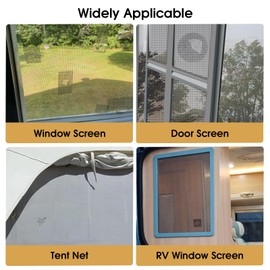 GIUPRE Screen Repair Tape - 2" x 15FT Window Screen Repair Tape for Window & Door Mesh Screen Tears Holes, Strong Adhesive Screen Tape Mesh Repair Mesh Screen, Window Screens Repair Kit(Grey)