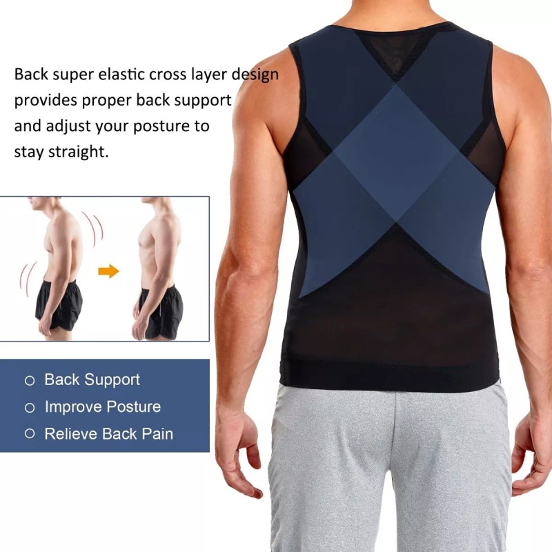 Nuoyatiyu Camisa De Compresión Para Hombre Para Moldeador De Cuerpo,