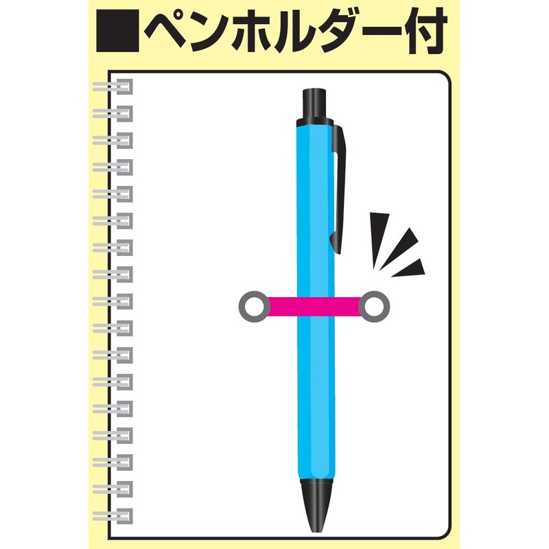 Nakabayashi 65602 Logical W Ring Notebook, Pen Holder, A5, Cosmetics