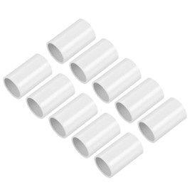 sourcing map PVC Pipe Connector Straight 25 mm Connection for Hose Electrical Installation Pipe Pack of 10