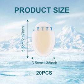 20 PCS Blister Plasters Invisible Hydrocolloid Gel,Blister Gel Guard Invisible,Blister Bandages,Cushion Plaster for Fingers Toes Forefoot Heel Protector and Guard Skin(37MMx55MM)
