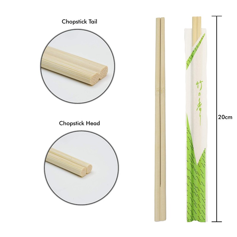 Ken Chiku - Bamboo Chopsticks Genroku 20cm - 100 Pairs
