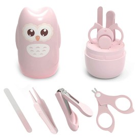 Kettion Baby Nail Kit, Baby Nail Clipper, Tweezers, Nail File, Scissors, 4-in-1 Baby Nail Care Set with Mini Cute Owl Shape Case, Safe Baby Manicure Kit and Pedicure kit for Newborn, Infant, Toddler, Kids
