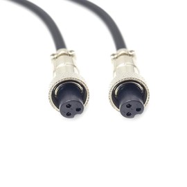 GX12 3-Pin Cable Double Female Head Aviation Cord Set, GX12 3 Pin Panel Mount Circular Metal Aviation Connector Cable Female to Female Adapter Cable (1 Metre/3.28 ft)