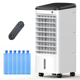 Windowless Portable Air Conditioners with Remote, Ventless Ac Unit Ductless Air Cooler, Hoseless Quiet Evaporative Oscillating Swamp Cooler, 6 Ice Box for Bedroom Indoor Outdoor Office Room