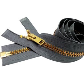 YKK® 17" Extra Heavy Duty Jacket Zipper YKK #10 Brass Separating ~ Color 578 Rail Grey (1 Zipper/Pack)
