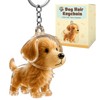 Dog Hair Collector Keychain, Cute Dog Hair Keychain Keepsake, Transparent