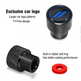 Car tire Valve stem Covers Large Logo tire Valve caps Compatible with Charger Challenger Durango and More Metal Material car Exterior Accessories (Blue)