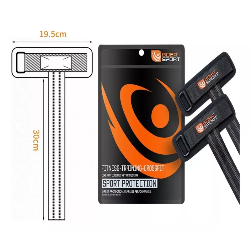 Boer Par De Straps Muñequera Gym Crossfit Pesas Correa De