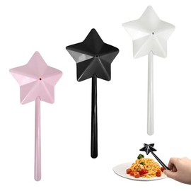 3 Pieces Star Stick Salt Spreader, Magic Seasoning Bottle, Magic Wand Salt Spreader, Hole Spice Mixing Bottle, Suitable for Kitchen, Dining Room (Black + White + Pink) (20.5x3.8x9cm)
