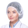 EZ Disposable Bouffant Caps, 21 inch Hair Net, 100 Pcs,