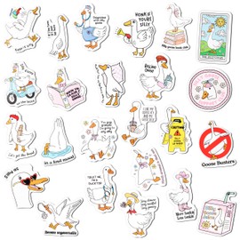 GioXtra Goose Fridge Magnets Refrigerator - 24Pcs Cute Goose Colorful Decorative Refrigerator Fridge Dishwasher Strong Magnets Kitchen Office Decor Cruise Door Decorations Magnetic Signs Whiteboard A