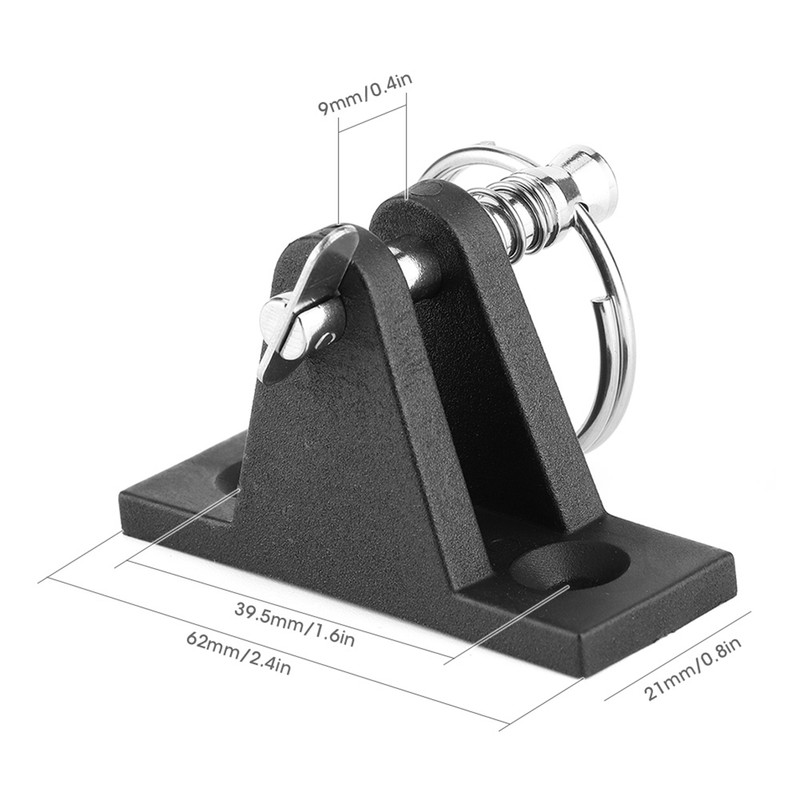 Pair Canopy Deck Hinge Boat Bimini Top Fitting W/Quick Release