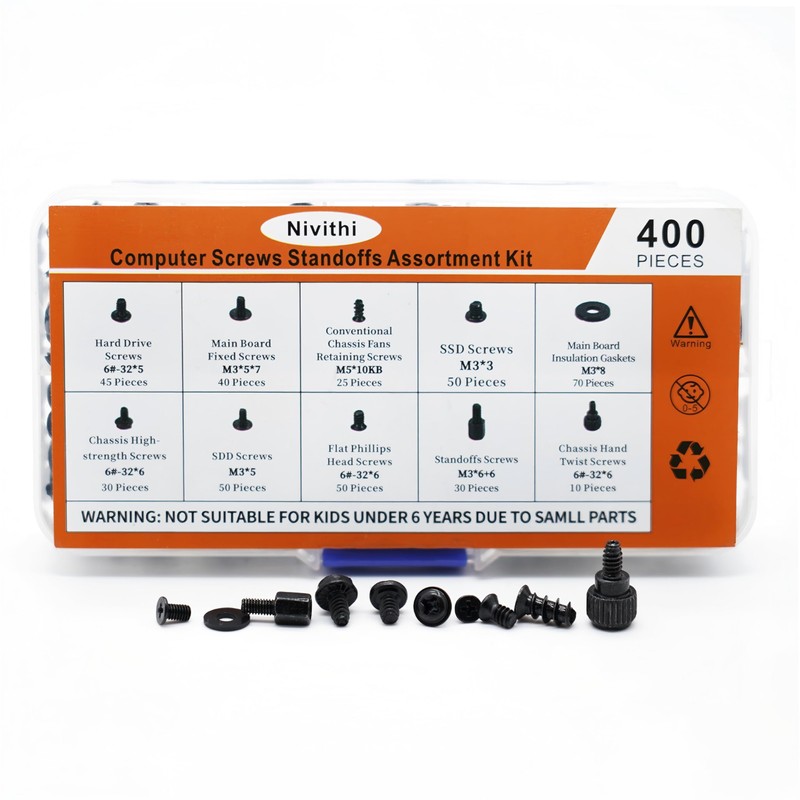 Nivithi PCS2 400 Pcs Laptop PC Screws Set (M2/M3/M3.5) for