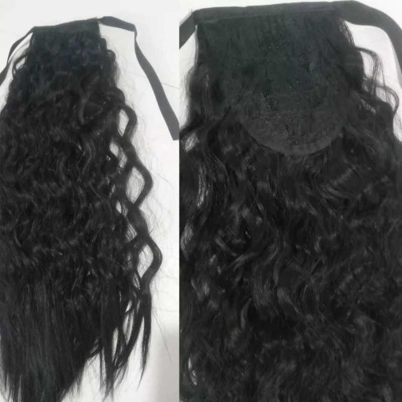 TASSYME ACCESORIOS Coleta Pony Postiza Rizada Negra Ed. Mujer Moderna