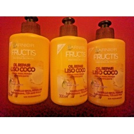 Garnier 3 PACK GARNIER LISO COCO  LEAVE IN CONDITIONER  /PARA CABELLO SECO REBELDE