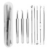 8 Stück Mitesserentferner Komedonenquetscher, Pickel Werkzeug Set, Edelstahl Mitesserentferner, Akne