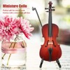 Miniature Cello 5.5 Inch Mini Cello Model with Wooden Musical