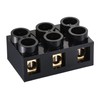 MECCANIXITY Terminal Block 500V 60A Dual Row 3 Positions Screw