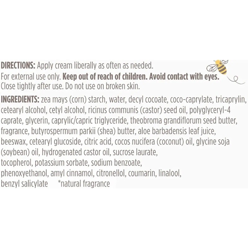 Burt's Bees Crema Para Rozadura De Pañales, Sin Talco, Baby