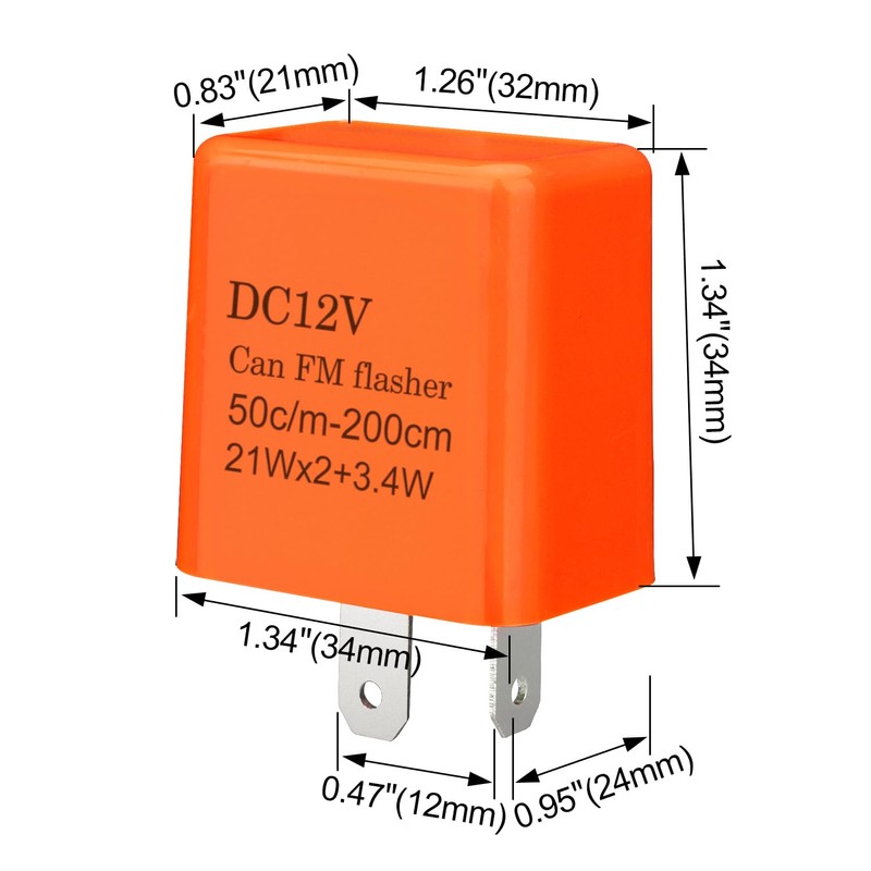Weasch - Relé de intermitente electrónico ajustable, 12 V CC,
