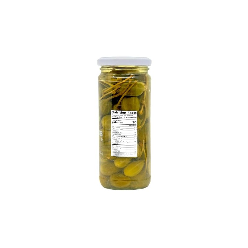 Sanniti Spanish Caperberries (Caper Berries) in Vinegar and Salt Brine