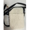 Kedzie Phone Crossbody Bag -WHITE Sherpa Kedzie Cheetah Print Lining