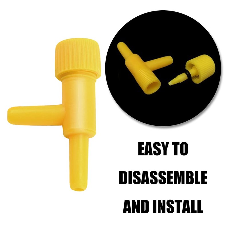 NA 20 Pcs Air Pipe Control Valve Valves Aquarium Adjustable