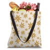 Beige Tan Neutral Modern Floral Pattern Tote Bag