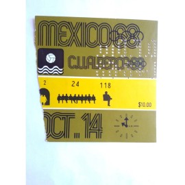 Boleto Olimpiadas México 68 Alberca Olímpica Cu Oct '14 (Usado)
