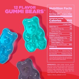 Albanese Candy, 12 Sabor Gummi Bears, 5 libra Bolsa