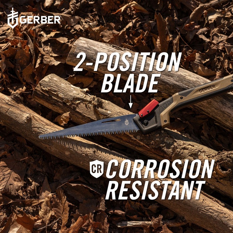 Gerber Gear Bushcraft Saw - Portable Camping Saw for Cutting
