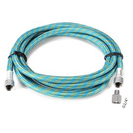Pinkiou Airbrush Hose 6 Feet Nylon Braided Air brush Hose with Standard 1/8" Size Fitting and a 1/4" Size Fitting for Connect Airbrush Painting Tools and Compressor