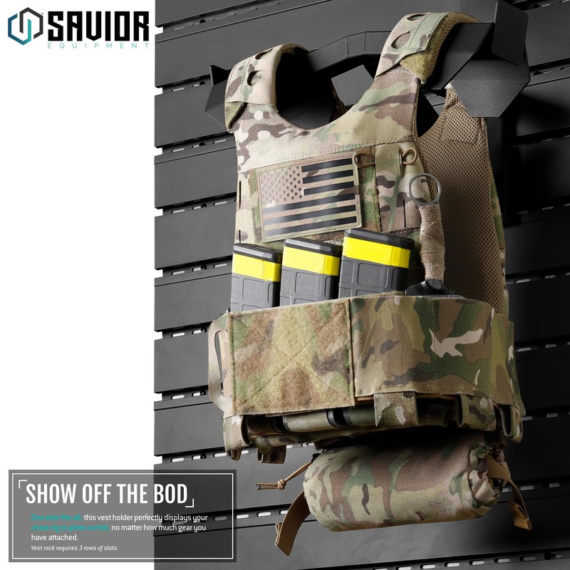 Savior Equipment Wall Rack System Tactical Vest Attachment Gear Wall