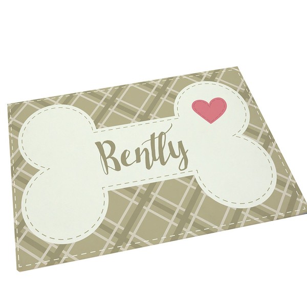 GiftsForYouNow Dog Bone Personalized Pet Feeding Mat