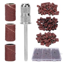 Nail Sanders, Professional Nail Drill Bits 80/120/180 Grit Sanding Bands with Storage Box, Grinding Wheel Sand Bands for Shaping Nails for Grinding Nails for Polishing Nails