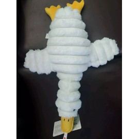 Petlou 16" Goose Dog Toy w/Squeaker & Crinkle, Farm Friends,White New